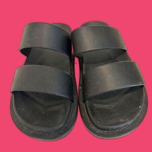 ASOS DESIGN  Black Jelly Flat Sandals - Size 7